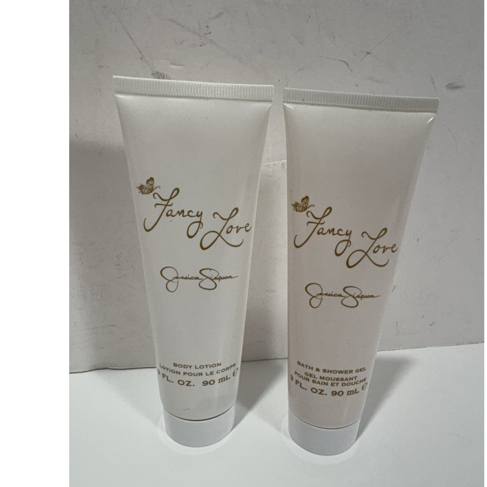 Fancy Love by Jessica Simpson set of 2 (Body Lotion 3.0 oz  & Bath Shower gel)